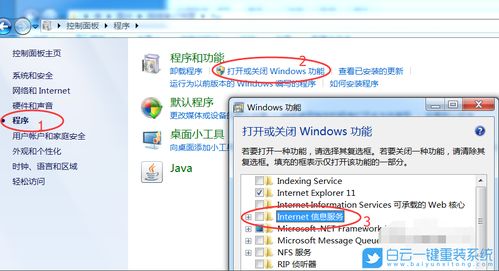 Win7系统中如何打开Internet信息服务并启用FTP服务